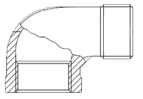 Koleno - zvit NPT vnitn/vnj - nerez ocel