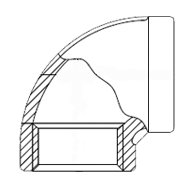 Koleno - zvity NPT vnitn - nerez ocel